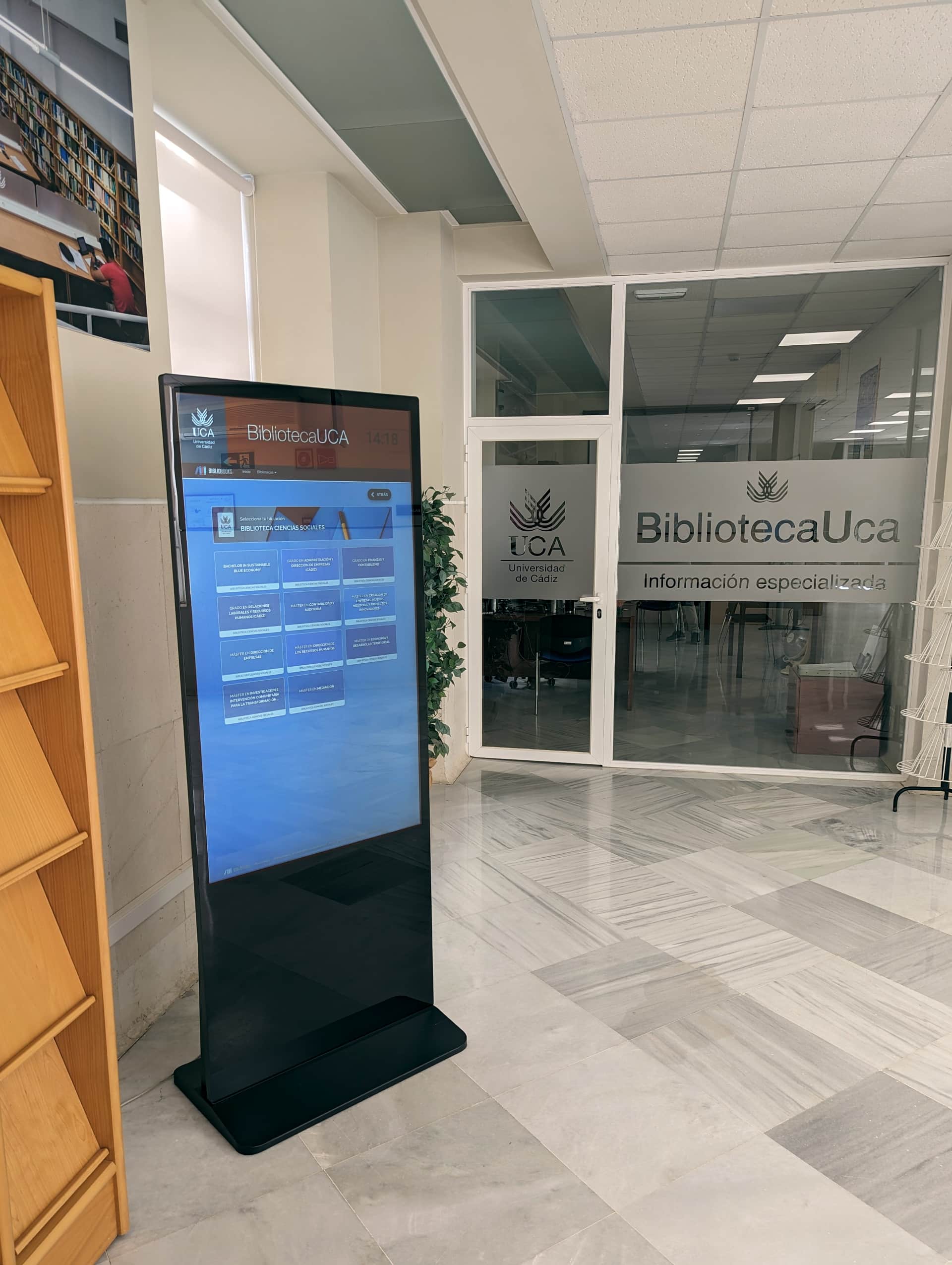 Totem mode - Social and Legal Sciences Library at the University of Cadiz